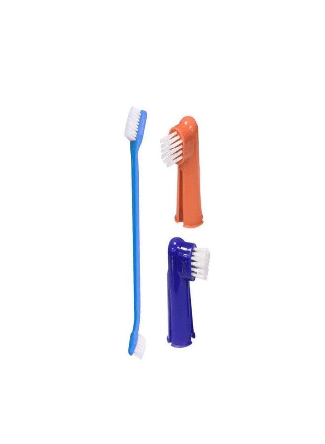Misu Pet Toothbrush with Attachment - 360° Finger Toothbrush Set for Dogs & Cats - Soft Silicone Bristles & Long Handle for Easy Oral Cleaning Pink - Image 2